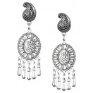 Silver Oxidized Earrings Jhumka Jhumki Bali Imitation Indian Bollywood Ethnic Wedding Jewelry H15